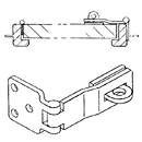 HASP AND STAPLE, HINGE SIDE